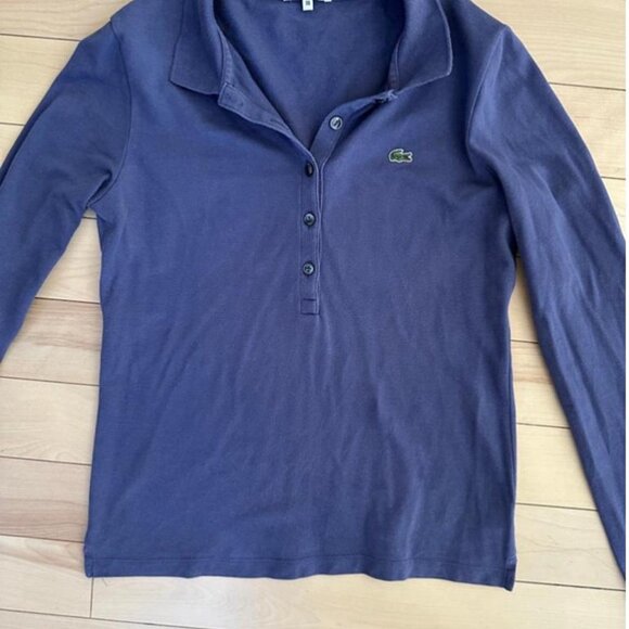 Classic Lacoste long sleeve polo in soft stretch cotton - Picture 3 of 8